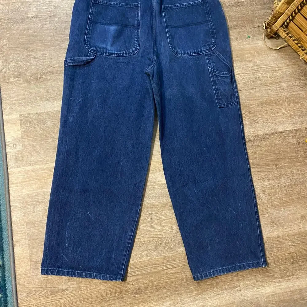 Vintage LA Gate Jeans Denim Overalls XL 32 Made in Taiwan 100% Cotton
